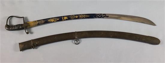 A George III 1796 pattern Bright Light Cavalry Officers sword,